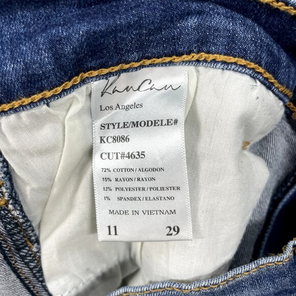 KanCan Twisted Seam Ankle Skinny Jeans Women's 11/29 Blue Distressed - Picture 8 of 8